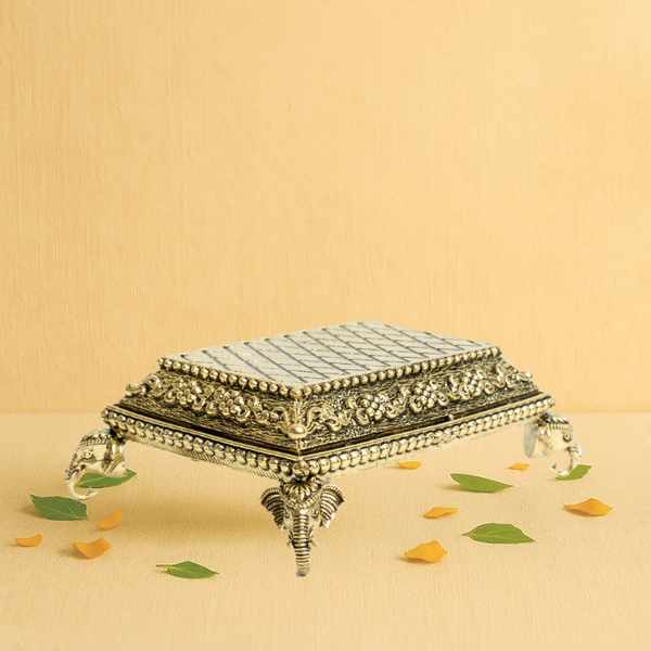 Brass Chowki 2" – A Royal Seat for Deities