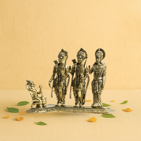 Ram Darbar Brass Idol Set 3" – Divine Family of Dharma & Devotion