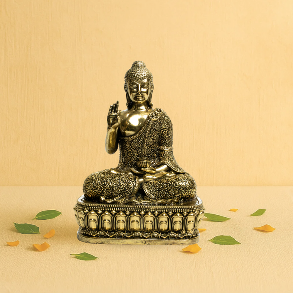 Brass Shantam Buddha 6" – The Abode of Tranquility