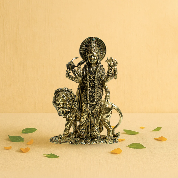 Goddess Durga Brass Statue